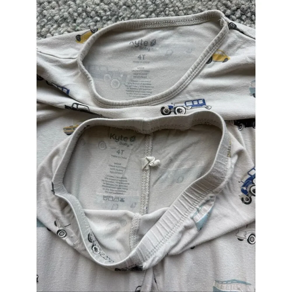 Kyte Baby 4T Vintage Cars Bamboo Pajama Set
